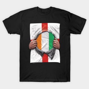 Ivory Coast Flag English Flag Ripped - Gift for Ivorian From Ivory Coast T-Shirt